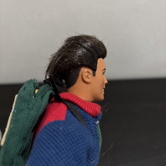 Vintage Brunette Rooted Hair Ken Doll - Mattel 1968 Clothes Backpack Blue Eyes - Picture 5 of 10